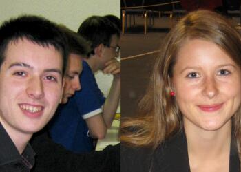 Niclas Huschenbeth vor seiner Partie gegen Fabiano Caruana beim Mitropacup 2010 im schweizerischen Chur, Melanie Ohme bei der Mannschafts-EM 2011 in Porto Carras.