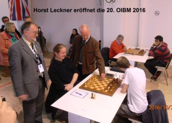 Horst Leckner eröfnnet die 20. OIBM