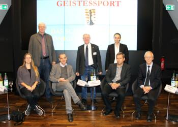 Sarah Hoolt, Ulrich Stock, Prof.Dr. Ernst Strouhal, Dr. Eberhard Pausch, Harry Schaack, Dorian Rogozenco und Dr. Helmut Pfleger