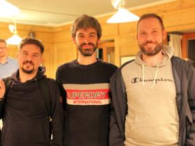 Blitzturnier: IM Julijan Plenca (2.), IM Ilja Schneider (1.) und FM Giso Jahncke (3.)