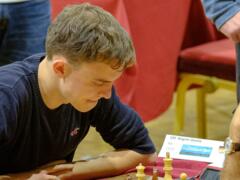 GM Dennis Wagner (gegen Lewon Aronjan) in Runde 2