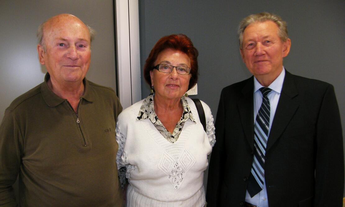 Schachprominenz auf Stippvisite: Fernschach-Exweltmeister Horst Rittner (81) mit Frau und Trainerguru Dr. Ernst Bönsch (80)