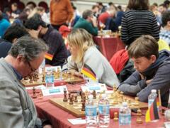 GM Boris Gelfand (Russland), IM Elisabeth Pähtz und IM Vincent Keymer in Runde 8