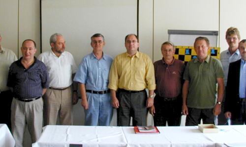 A-Trainer-Ausbildung 1998 v.l.n.r.: Christian Bossert, Lev Gutman, Hans-Jürgen Hochgräfe, Klaus Darga, Uwe Bönsch, Horst Müller, Ernst Bönsch, Jörg Pachow, Lothar Vogt