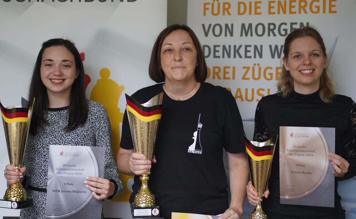 Jovana Miljkovic (links), Tetyana Kostak (mitte) und Kristin Braun (rechts)