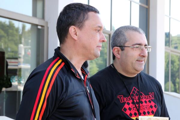 Bernd Vökler mit David Lobzhanidze, Trainer des Jahres 2014