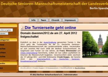 Screenshot der Turnierseite