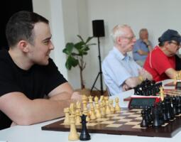 Martin Jatskar, Klaus Lehmann und Reinhard Müller, hinten sitzend Hans Bodach