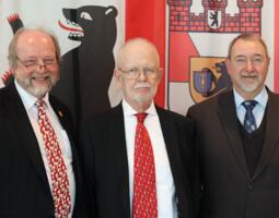 Unser Schiriteam der Norddeutschen Blitz-Einzelmeisterschaft 2023 v.l.n.r.: Bernhard Riess, Jürgen Kohlstädt und Hugo Schulz