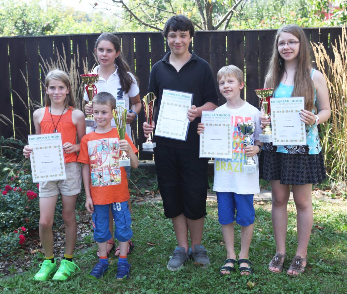 Nina Kunisch, Matteo Metzdorf, Jana Schneider, Maximilian Mätzkow, Lukas und Lara Schulze