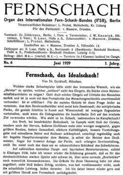 Fernschach Nr. 6/1929