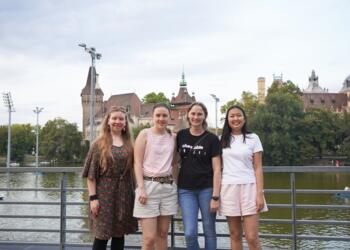 Lara Schulze, Hanna Marie Klek, Josefine Heinemann und Dinara Wagner in Budapest