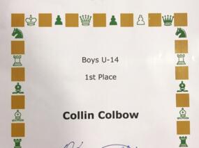 Urkunde für Collin Colbow