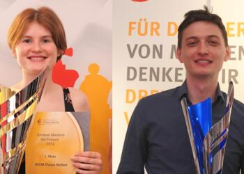 Fiona Sieber (Siegerin German Masters) und Dmitrij Kollars (Deutscher Meister)