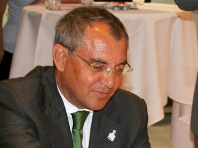 Felix Magath am Zug