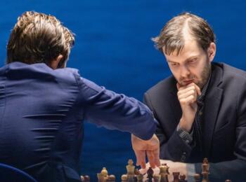 Magnus Carlsen und Nils Grandelius