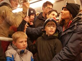 Volle U-Bahn dank Marathon