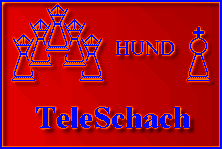 Logo der Webseite TeleSchach seit 1. Januar 1997. Links wird die Mutter Juliane Hund mit den vier Töchtern dargestellt und rechts der Vater Gerhard Hund.